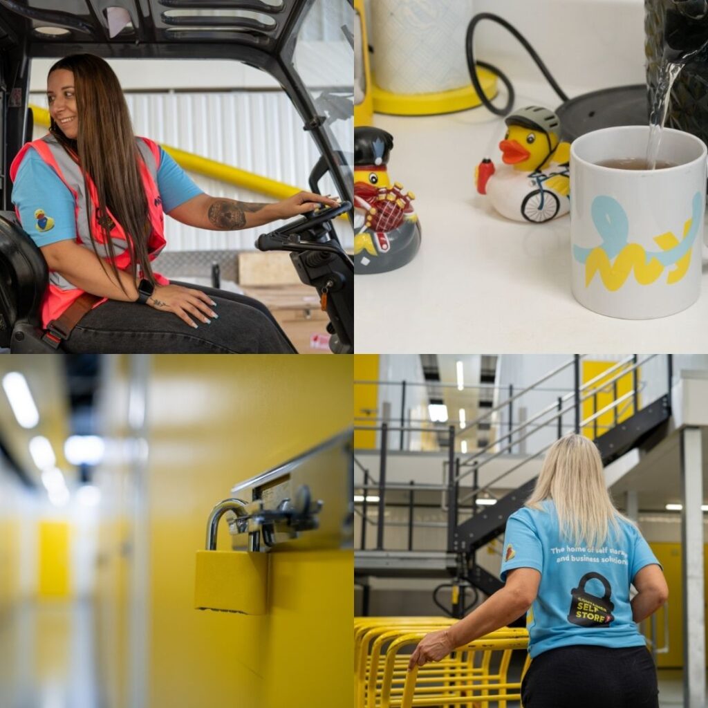 Collage of staff, facilities and collectable ducks